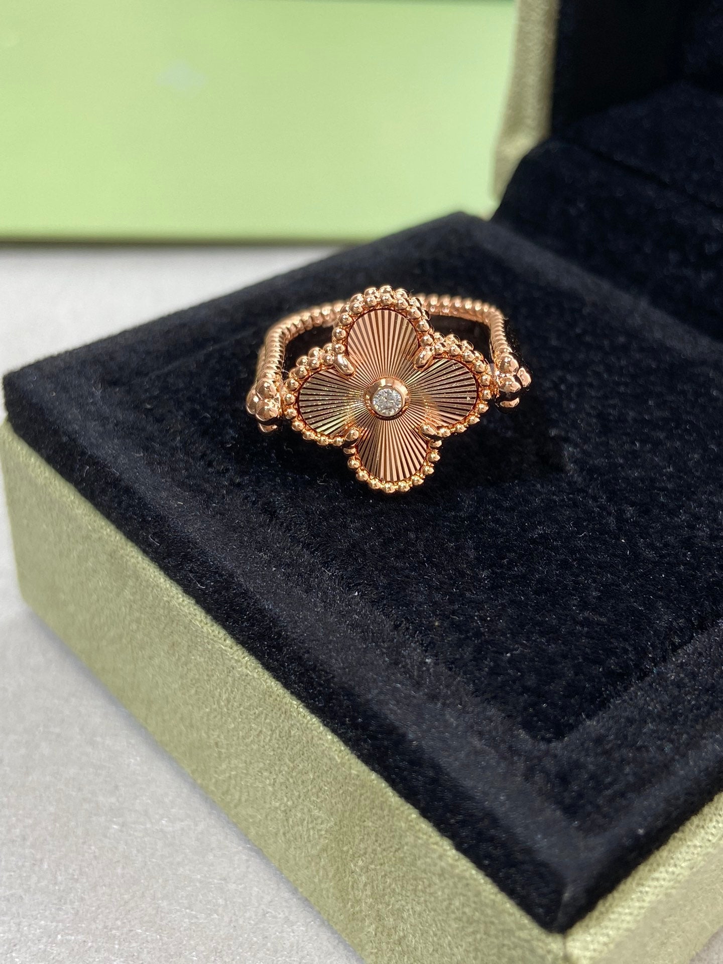 [Lumi Jewellery]CLOVER RIVERSIBLE ROSE GOLD RING