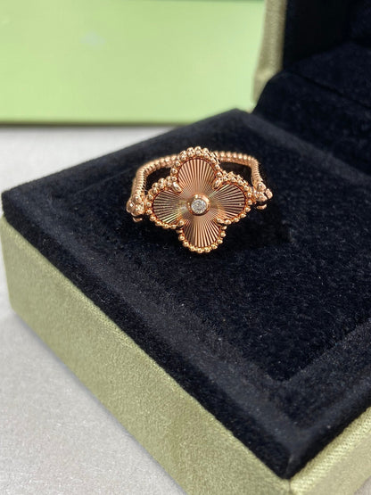 [Lumi Jewellery]CLOVER RIVERSIBLE PINK GOLD RING