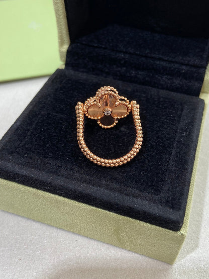 [Lumi Jewellery]CLOVER RIVERSIBLE PINK GOLD RING