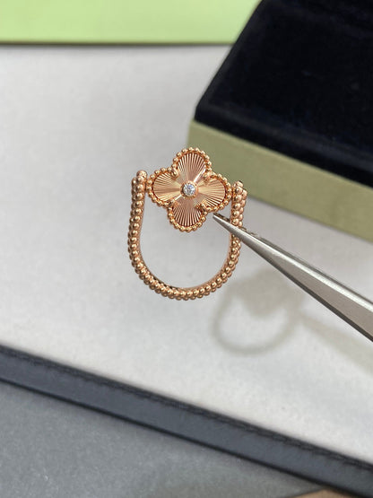 [Lumi Jewellery]CLOVER RIVERSIBLE PINK GOLD RING