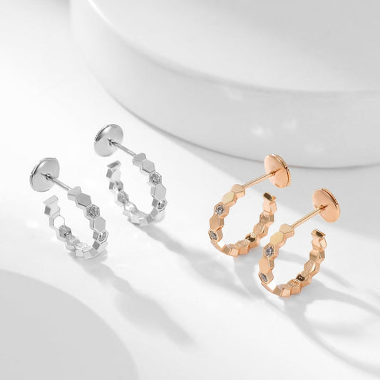 [Lumi Jewellery]BEE LOVE DIAMOND HOOP EARRINGS