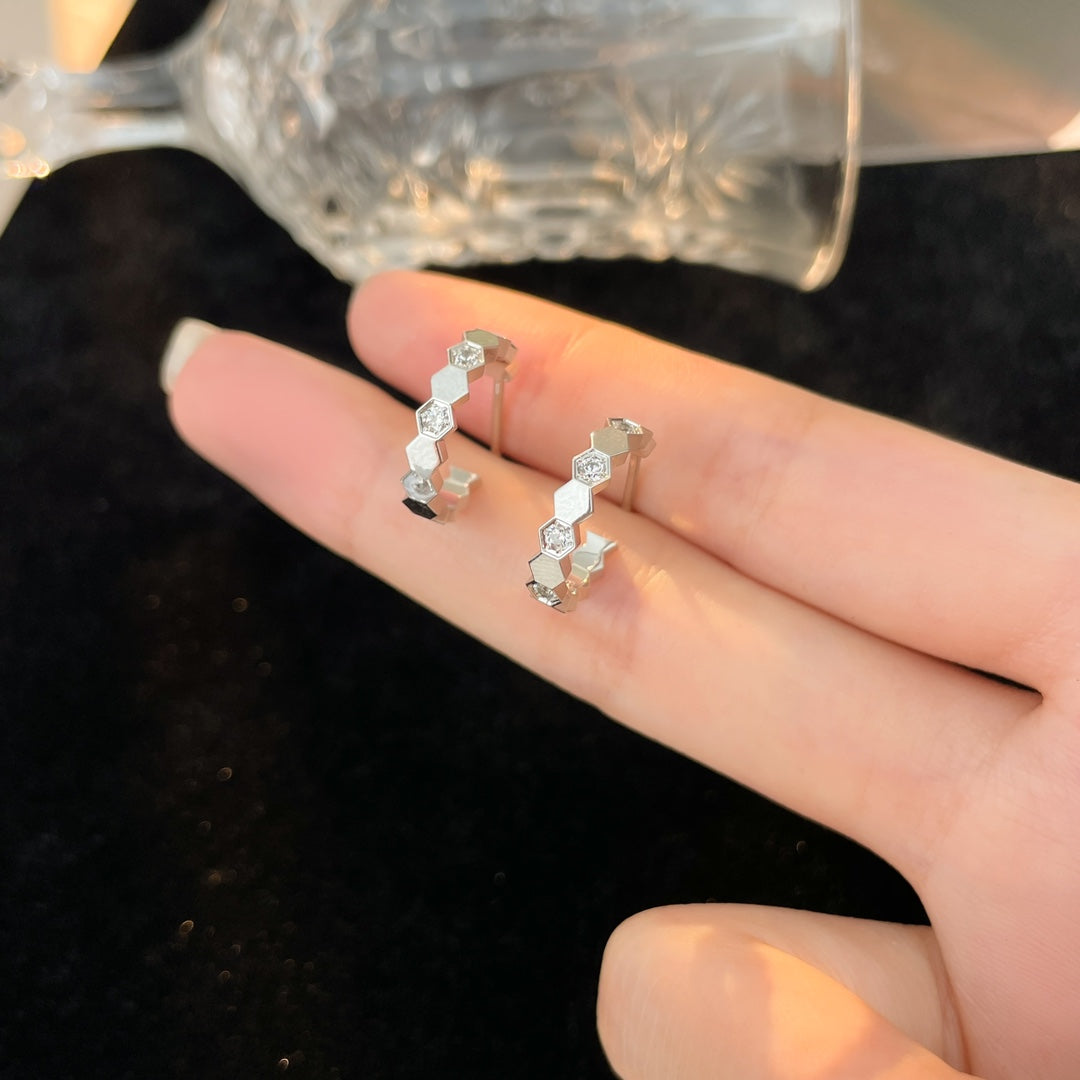 [Lumi Jewellery]BEE LOVE DIAMOND HOOP EARRINGS