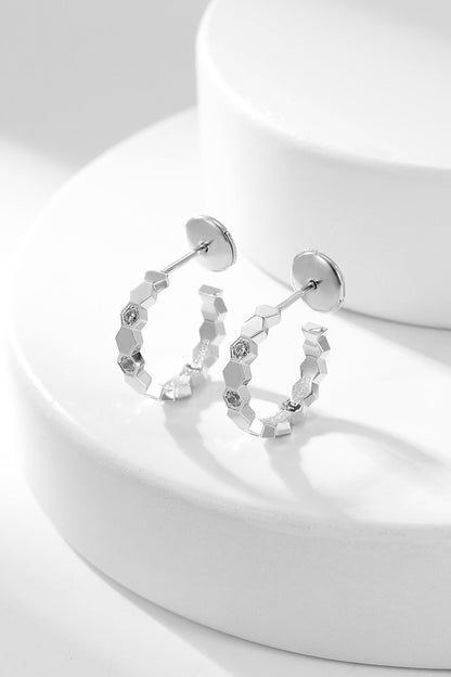 [Lumi Jewellery]BEE LOVE DIAMOND HOOP EARRINGS