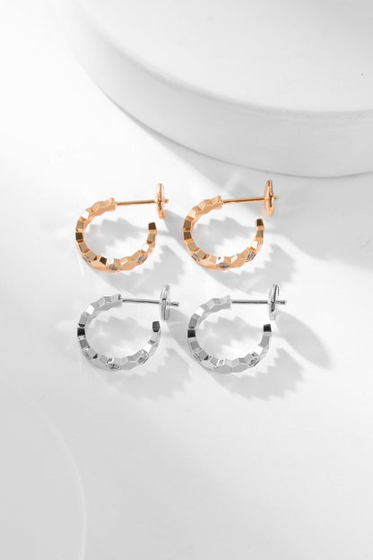 [Lumi Jewellery]BEE LOVE DIAMOND HOOP EARRINGS