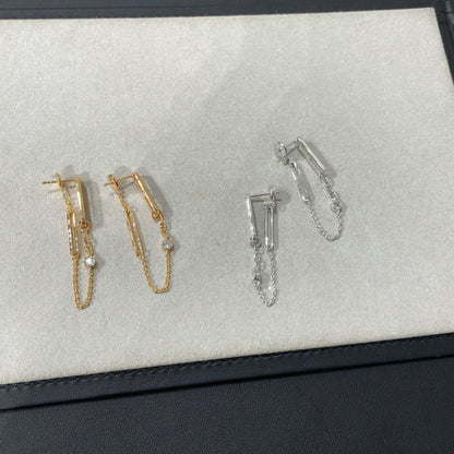 [Lumi Jewellery]CHAINE CHAOS DIAMOND DROP EARRINGS