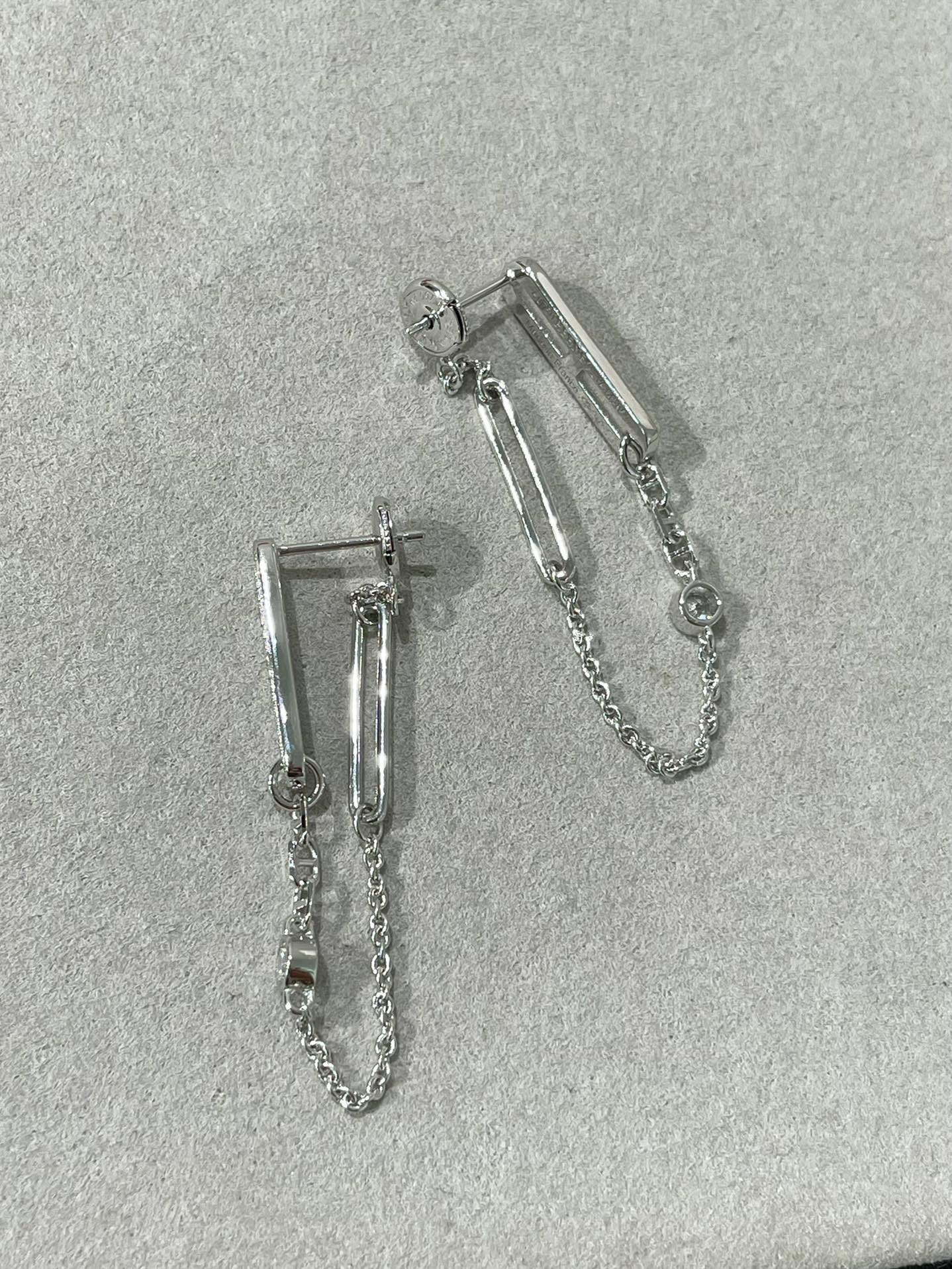 [Lumi Jewellery]CHAINE CHAOS DIAMOND DROP EARRINGS