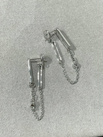 [Lumi Jewellery]CHAINE CHAOS DIAMOND DROP EARRINGS