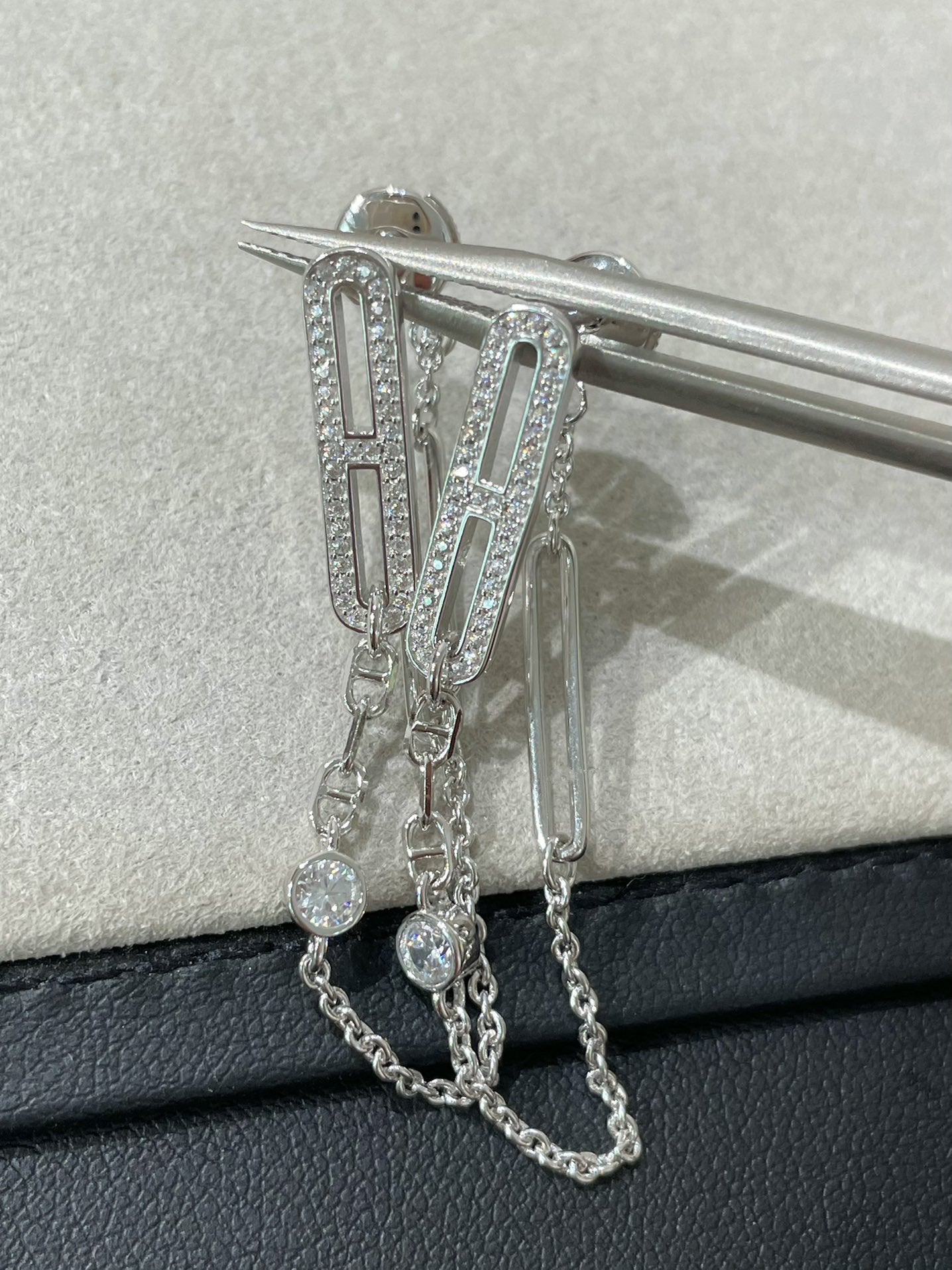 [Lumi Jewellery]CHAINE CHAOS DIAMOND DROP EARRINGS