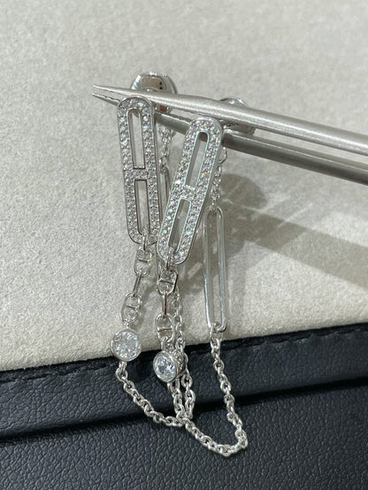 [Lumi Jewellery]CHAINE CHAOS DIAMOND DROP EARRINGS
