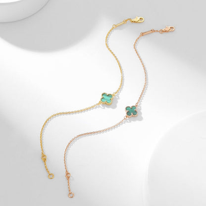 [Lumi Jewellery]CLOVER BRACELET MALACHITE 1 MOTIF