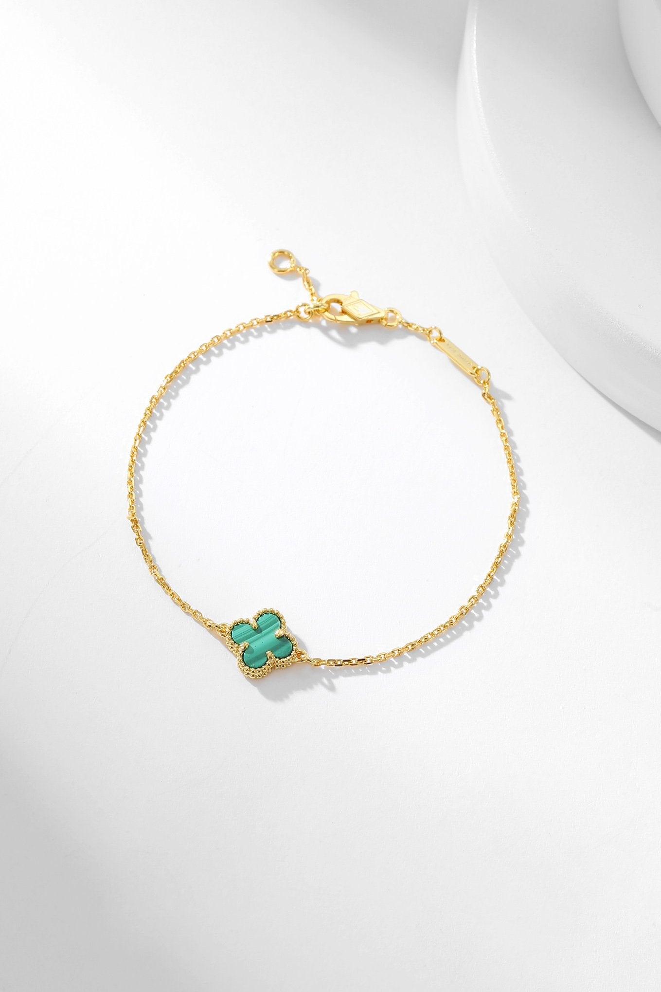 [Lumi Jewellery]CLOVER BRACELET MALACHITE 1 MOTIF