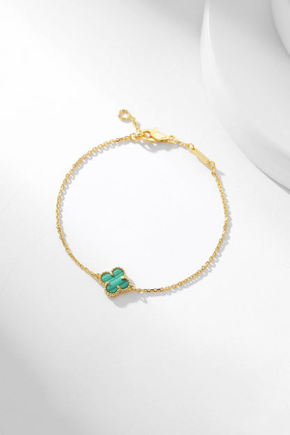 [Lumi Jewellery]CLOVER BRACELET MALACHITE 1 MOTIF