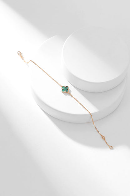 [Lumi Jewellery]CLOVER BRACELET MALACHITE 1 MOTIF