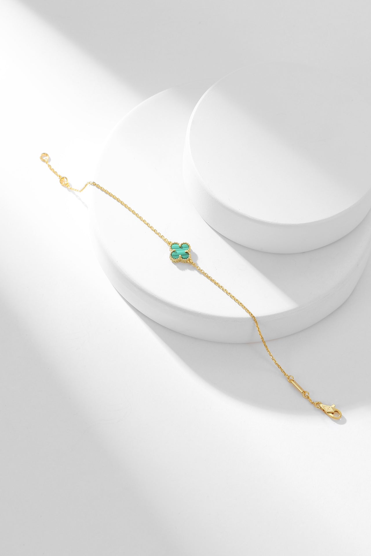 [Lumi Jewellery]CLOVER BRACELET MALACHITE 1 MOTIF
