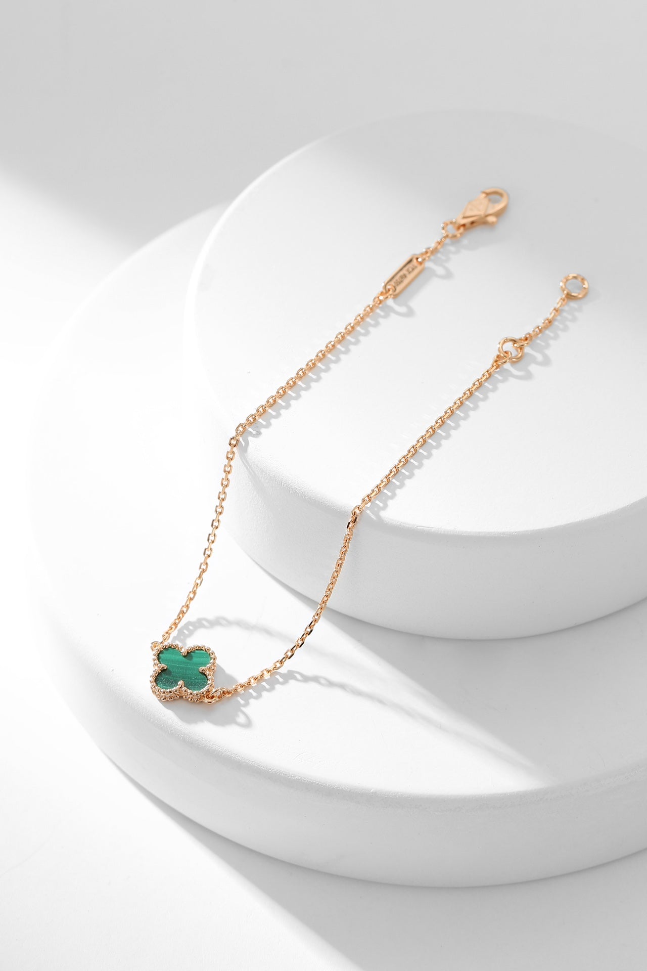 [Lumi Jewellery]CLOVER BRACELET MALACHITE 1 MOTIF