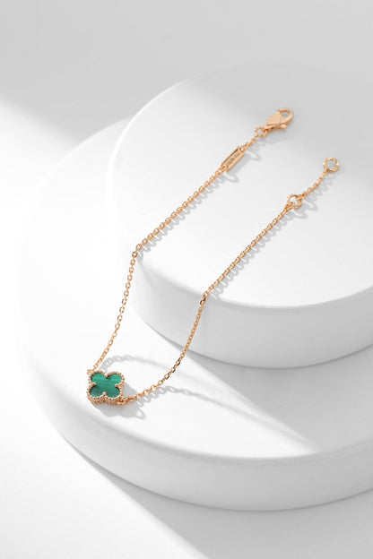 [Lumi Jewellery]CLOVER BRACELET MALACHITE 1 MOTIF