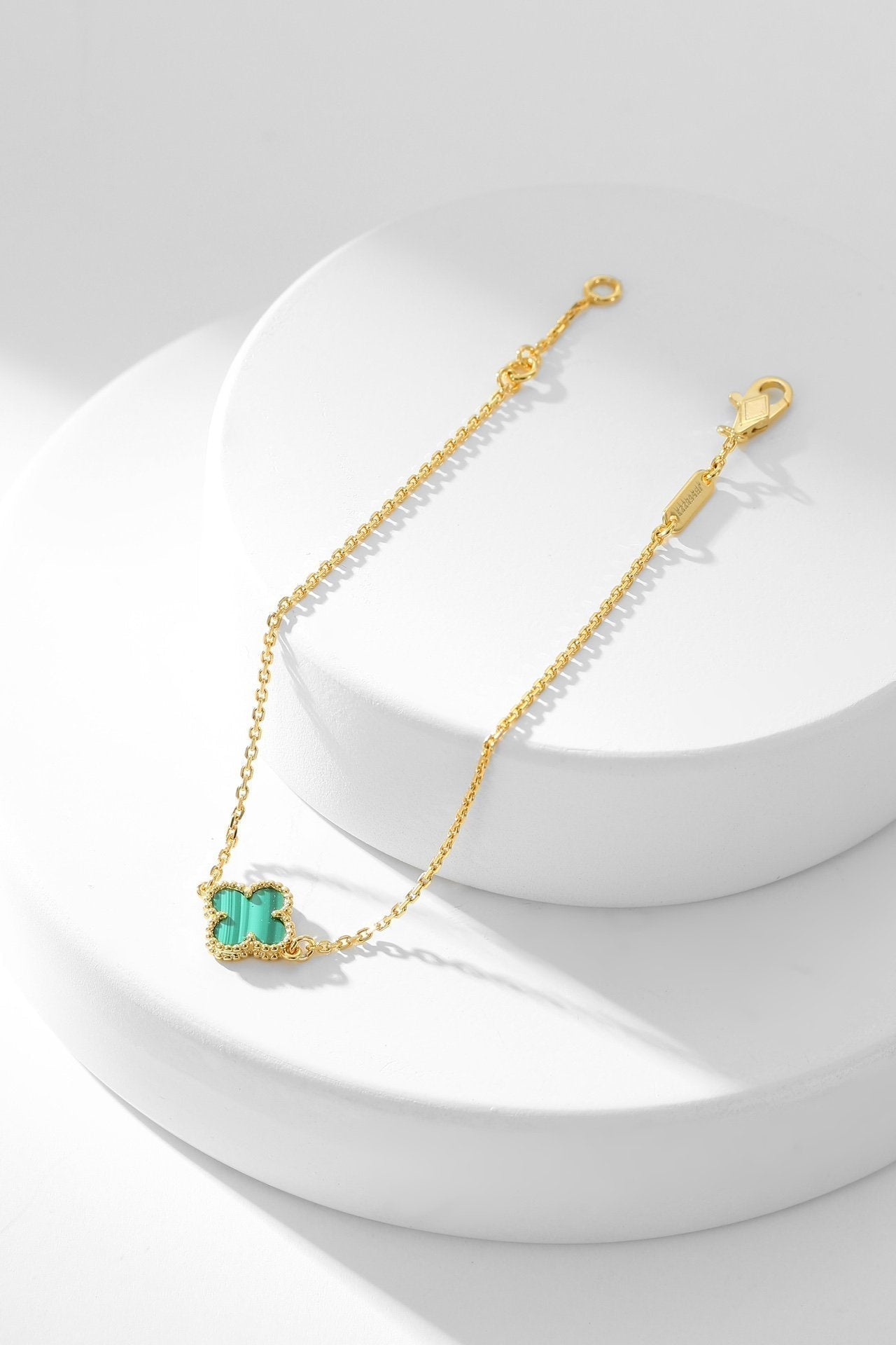 [Lumi Jewellery]CLOVER BRACELET MALACHITE 1 MOTIF