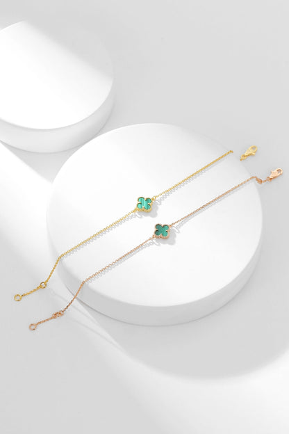 [Lumi Jewellery]CLOVER BRACELET MALACHITE 1 MOTIF