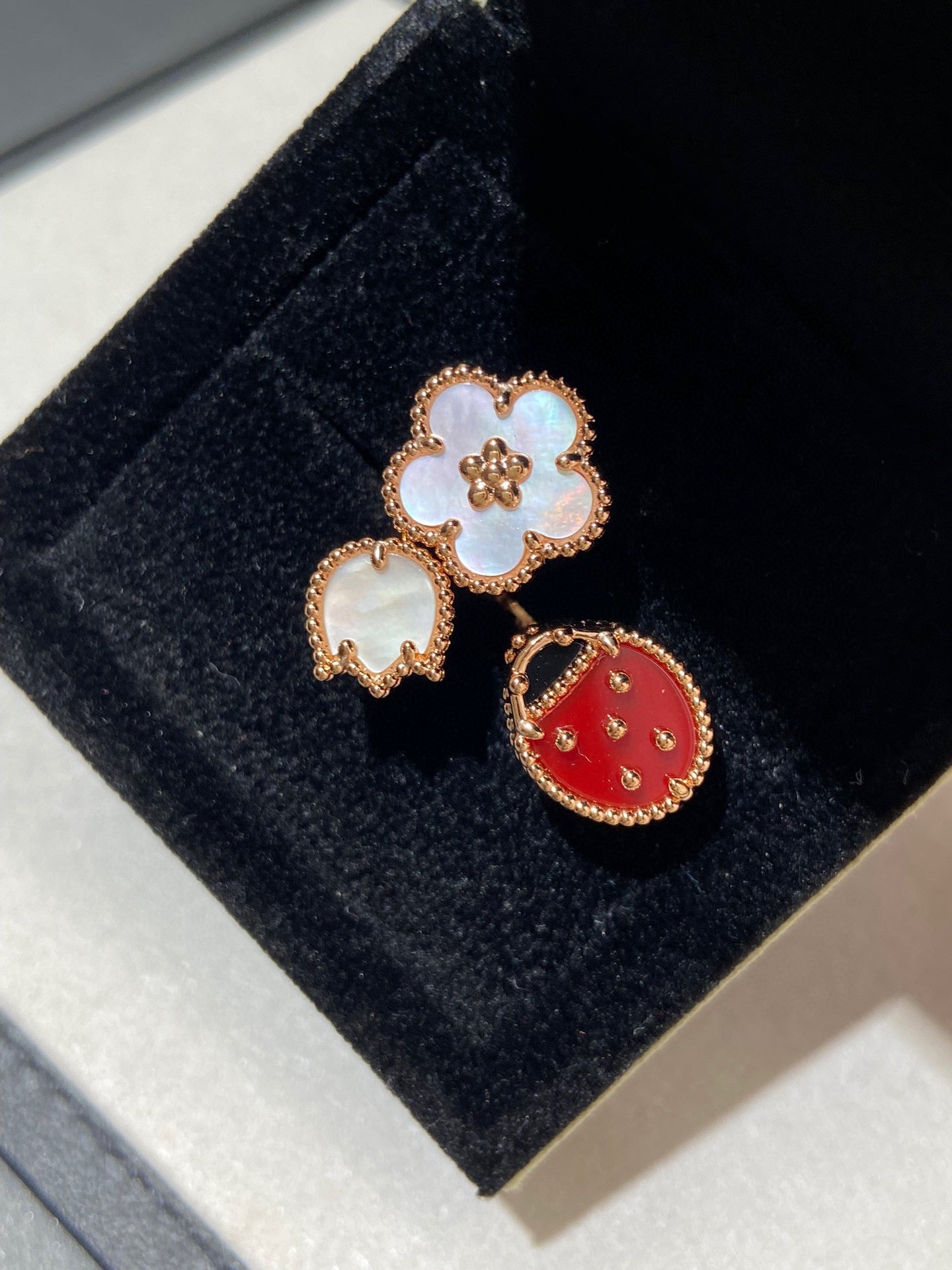 [Lumi Jewellery]LUCKY 3 MOTIF ROSE GOLD RING