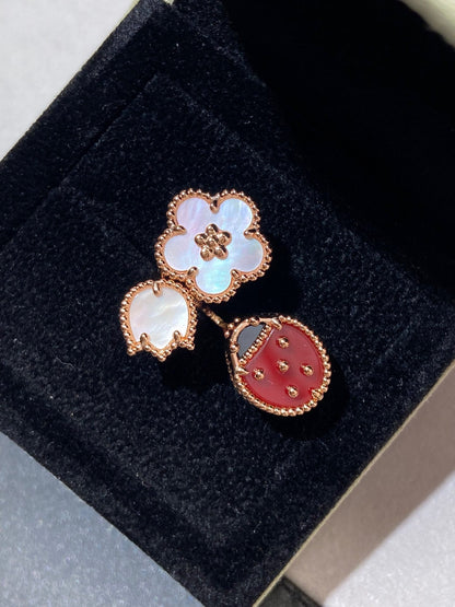 [Lumi Jewellery]LUCKY 3 MOTIF ROSE GOLD RING