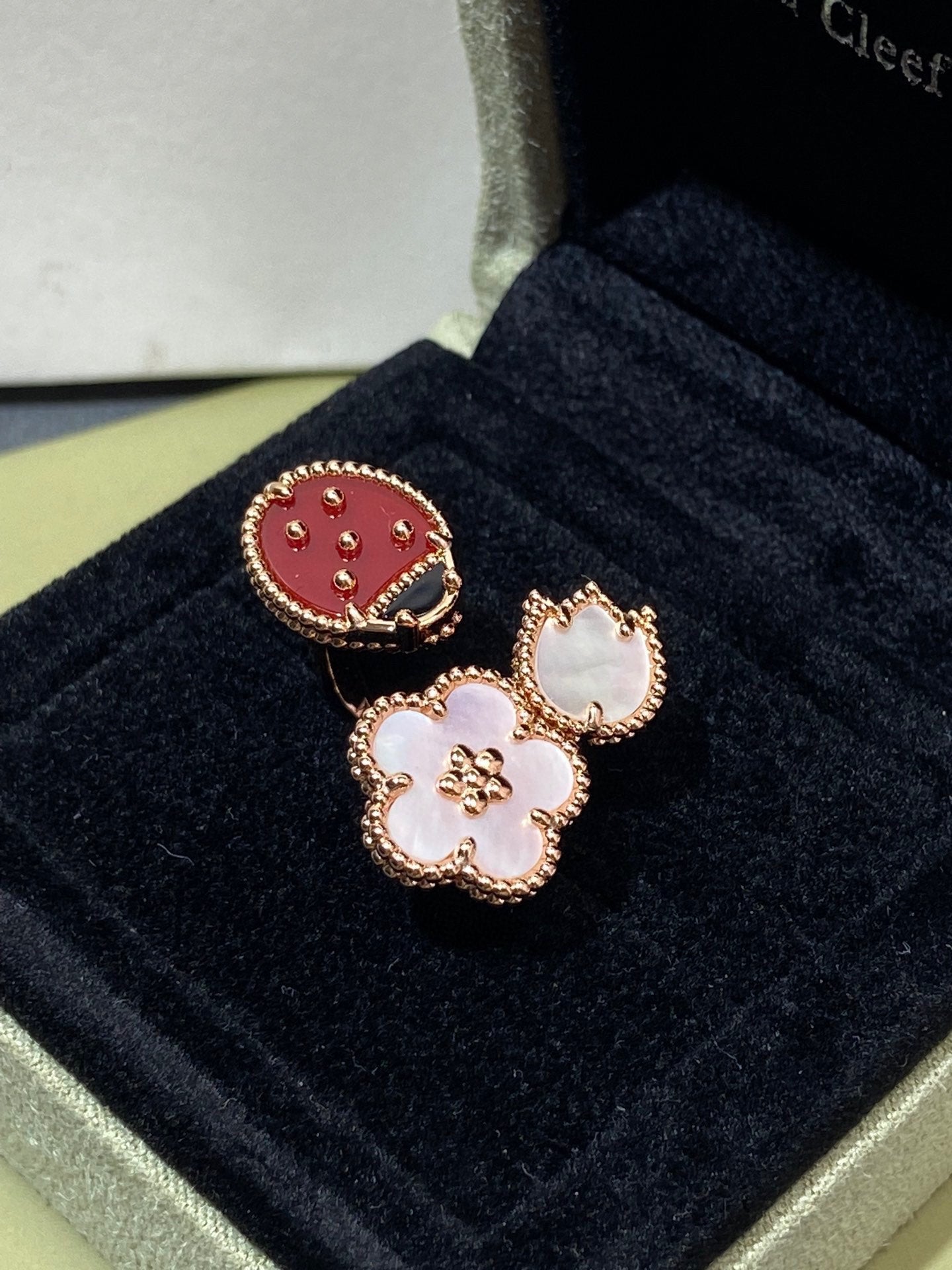 [Lumi Jewellery]LUCKY 3 MOTIF ROSE GOLD RING