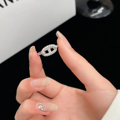 [Lumi Jewellery]RONDE SMALL SILVER DIAMOND RING