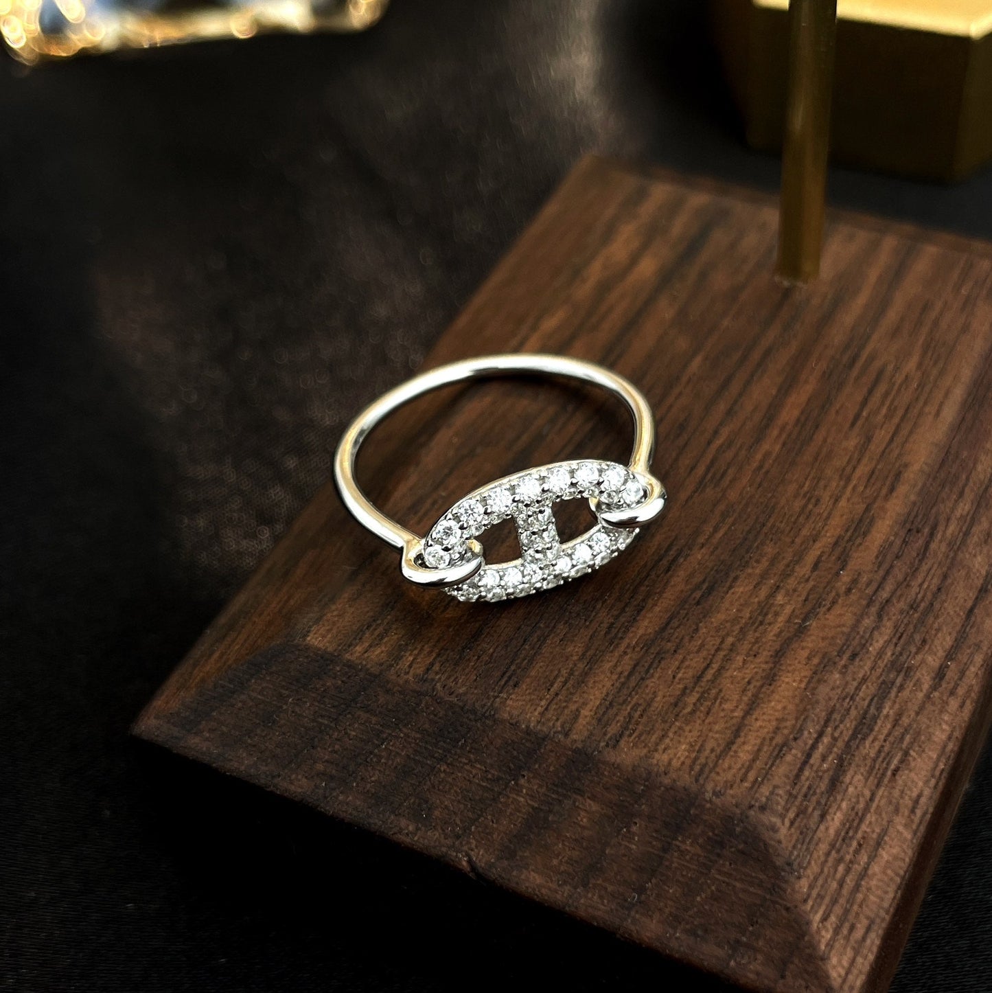 [Lumi Jewellery]RONDE SMALL SILVER DIAMOND RING