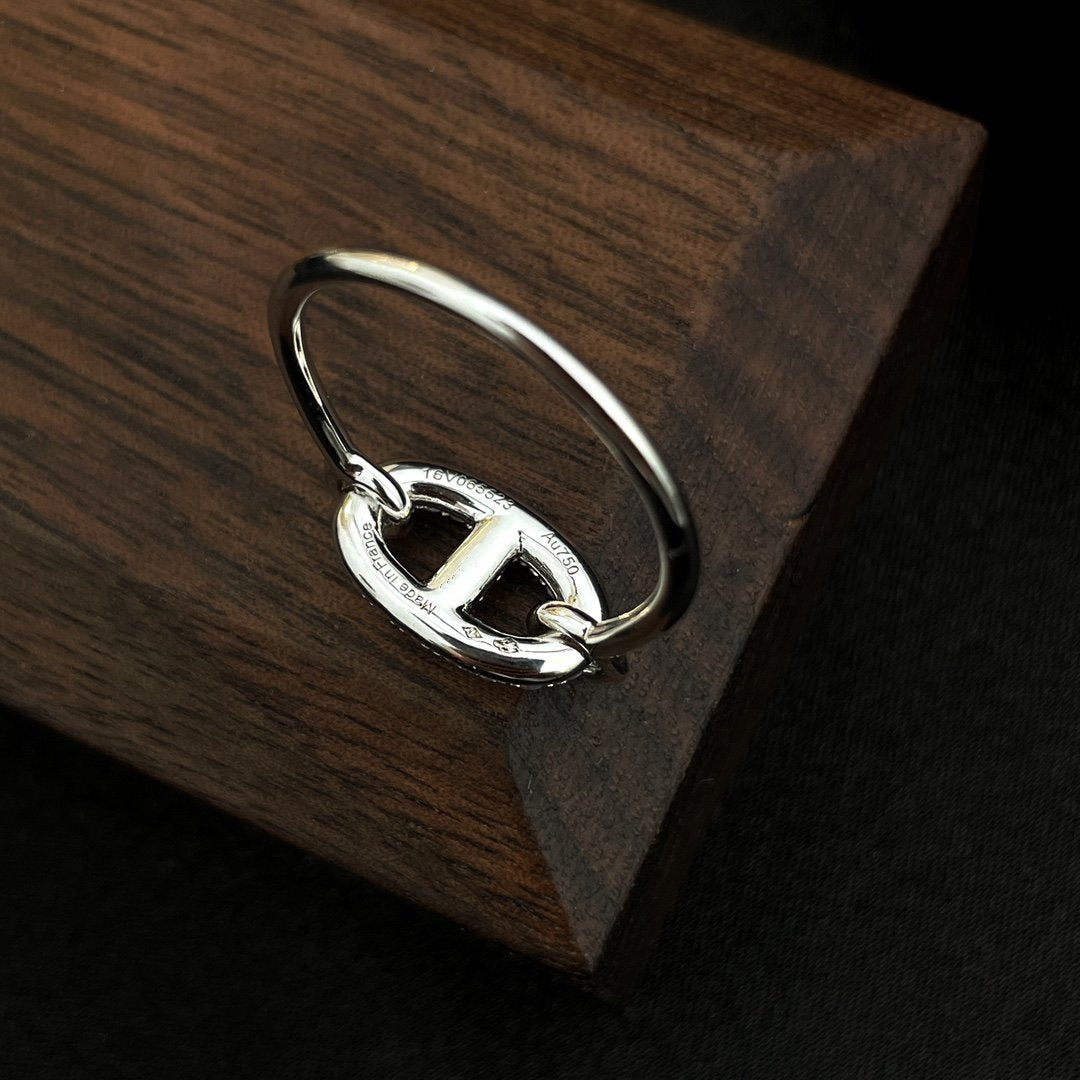 [Lumi Jewellery]RONDE SMALL SILVER DIAMOND RING
