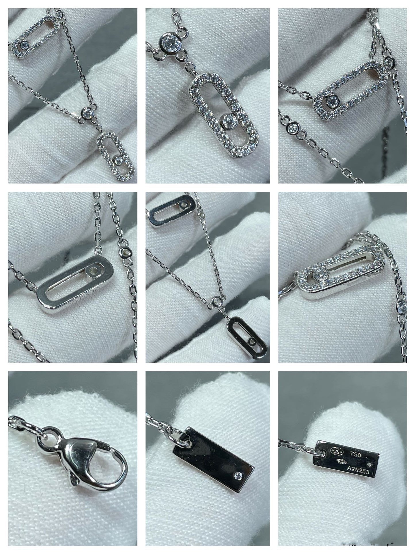 [Lumi]MOVE 2 ROW DIAMOND NECKLACE