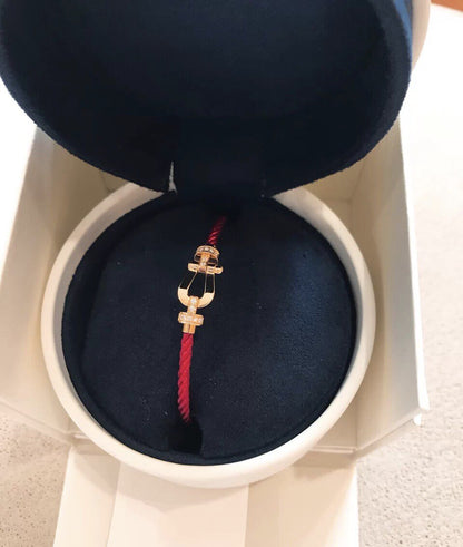[Lumi Jewellery]FORCE 10 HALF DIAMOND PINK GOLD RED CORDERI LARGE AND MEDIUM MODEL