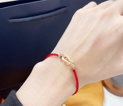 [Lumi Jewellery]FORCE 10 HALF DIAMOND PINK GOLD RED CORDERI LARGE AND MEDIUM MODEL