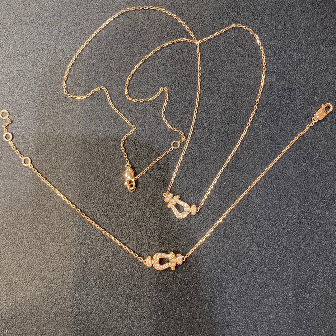 [Lumi Jewellery]FORCE 10 DIAMOND PINK GOLD NECKLACE MINI MODEL