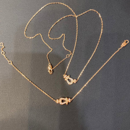 [Lumi Jewellery]FORCE 10 DIAMOND PINK GOLD NECKLACE MINI MODEL