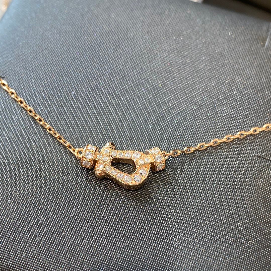 [Lumi Jewellery]FORCE 10 DIAMOND PINK GOLD NECKLACE MINI MODEL
