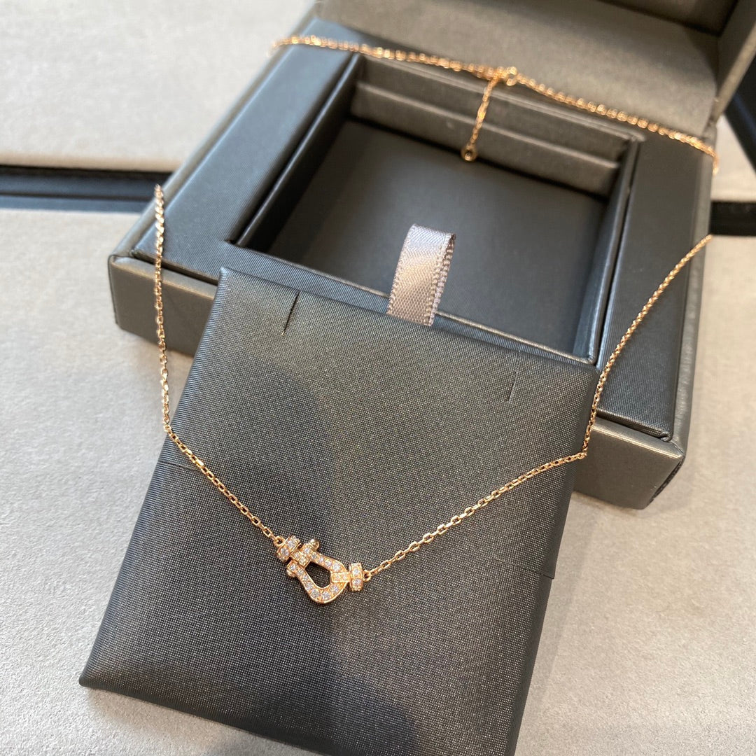 [Lumi Jewellery]FORCE 10 DIAMOND PINK GOLD NECKLACE MINI MODEL