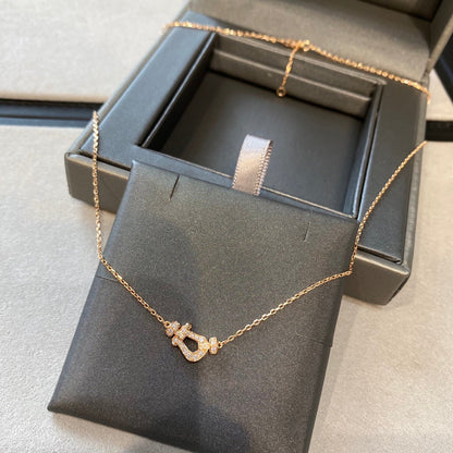 [Lumi Jewellery]FORCE 10 DIAMOND PINK GOLD NECKLACE MINI MODEL