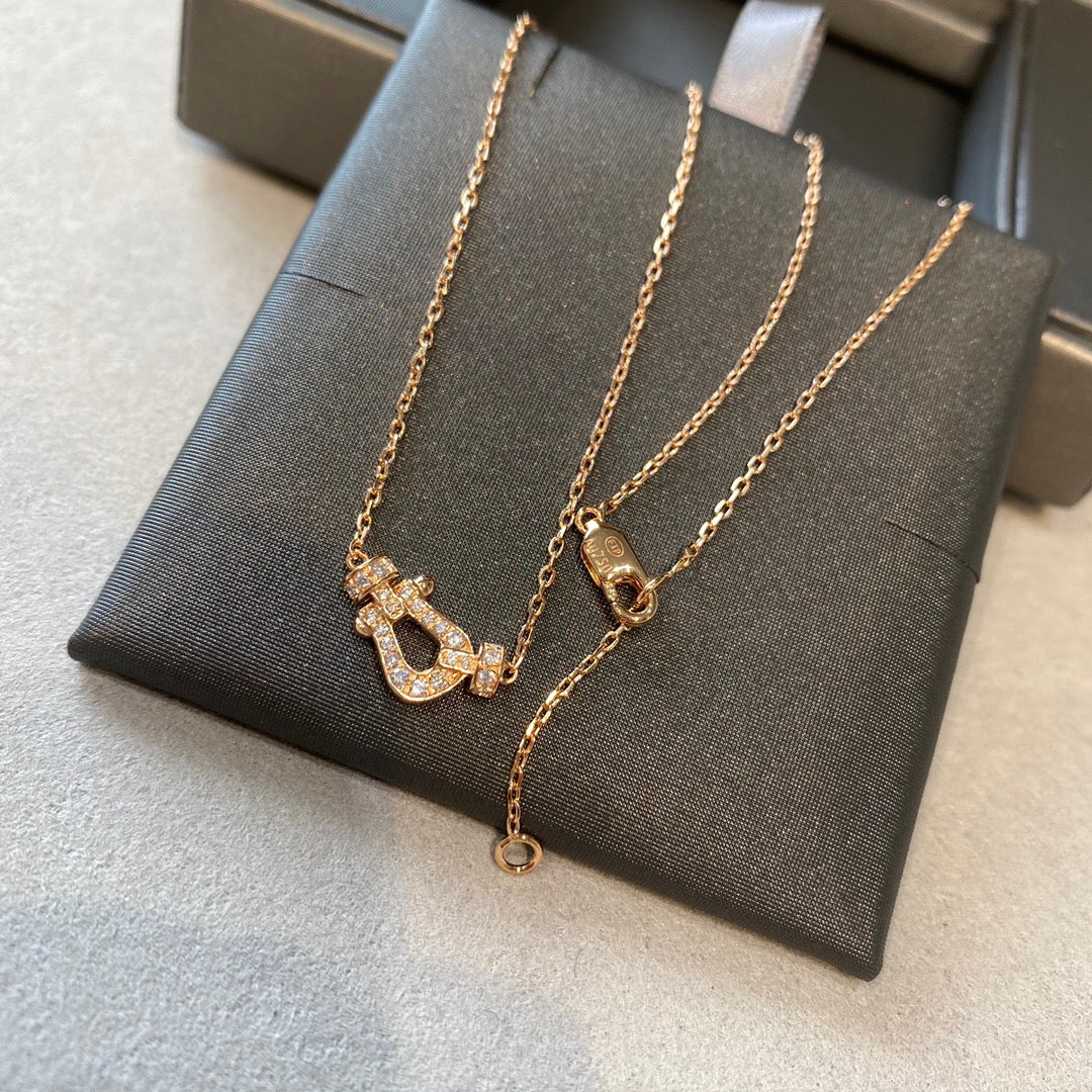 [Lumi Jewellery]FORCE 10 DIAMOND PINK GOLD NECKLACE MINI MODEL