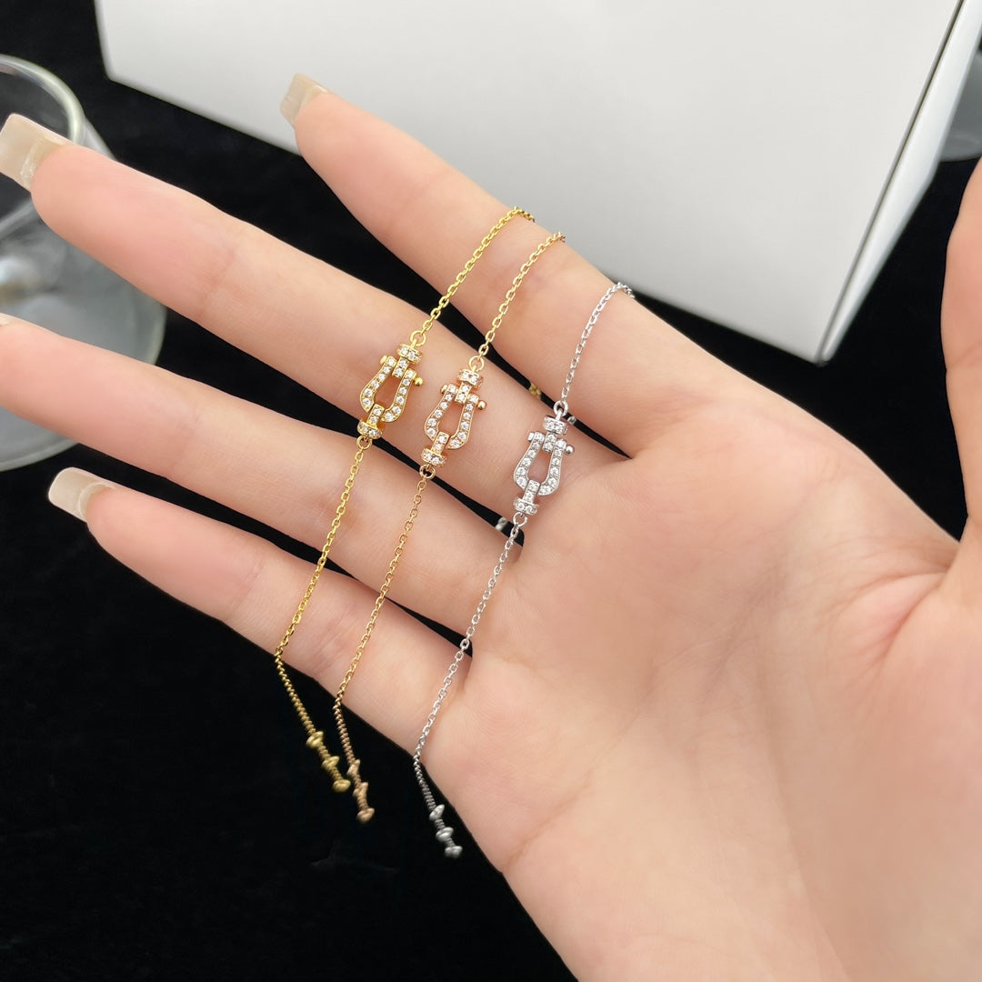 [Lumi Jewellery]FORCE 10 FULL DIAMOND BUCKLE CHAIN LINK MINI MODEL