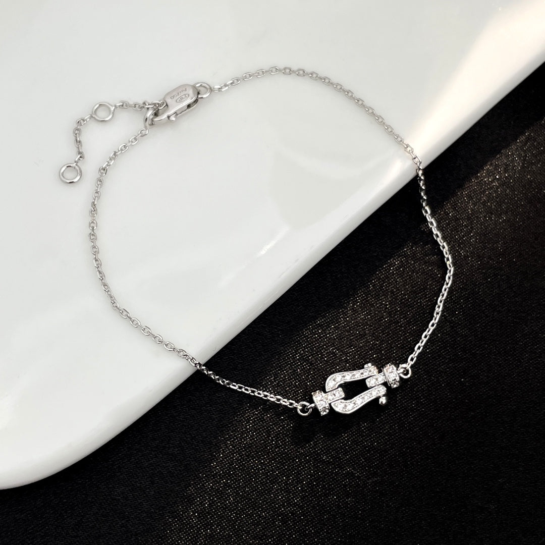 [Lumi Jewellery]FORCE 10 FULL DIAMOND BUCKLE CHAIN LINK MINI MODEL