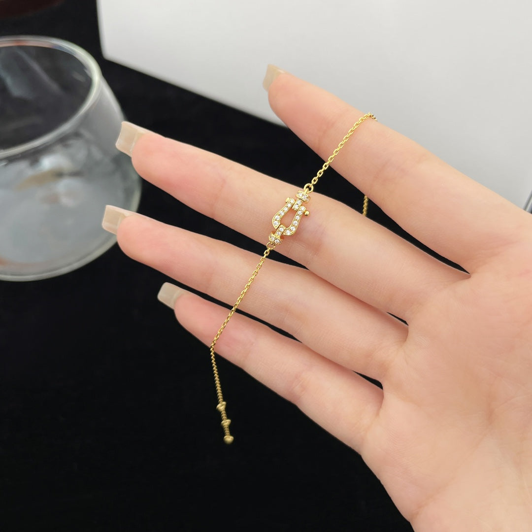 [Lumi Jewellery]FORCE 10 FULL DIAMOND BUCKLE CHAIN LINK MINI MODEL