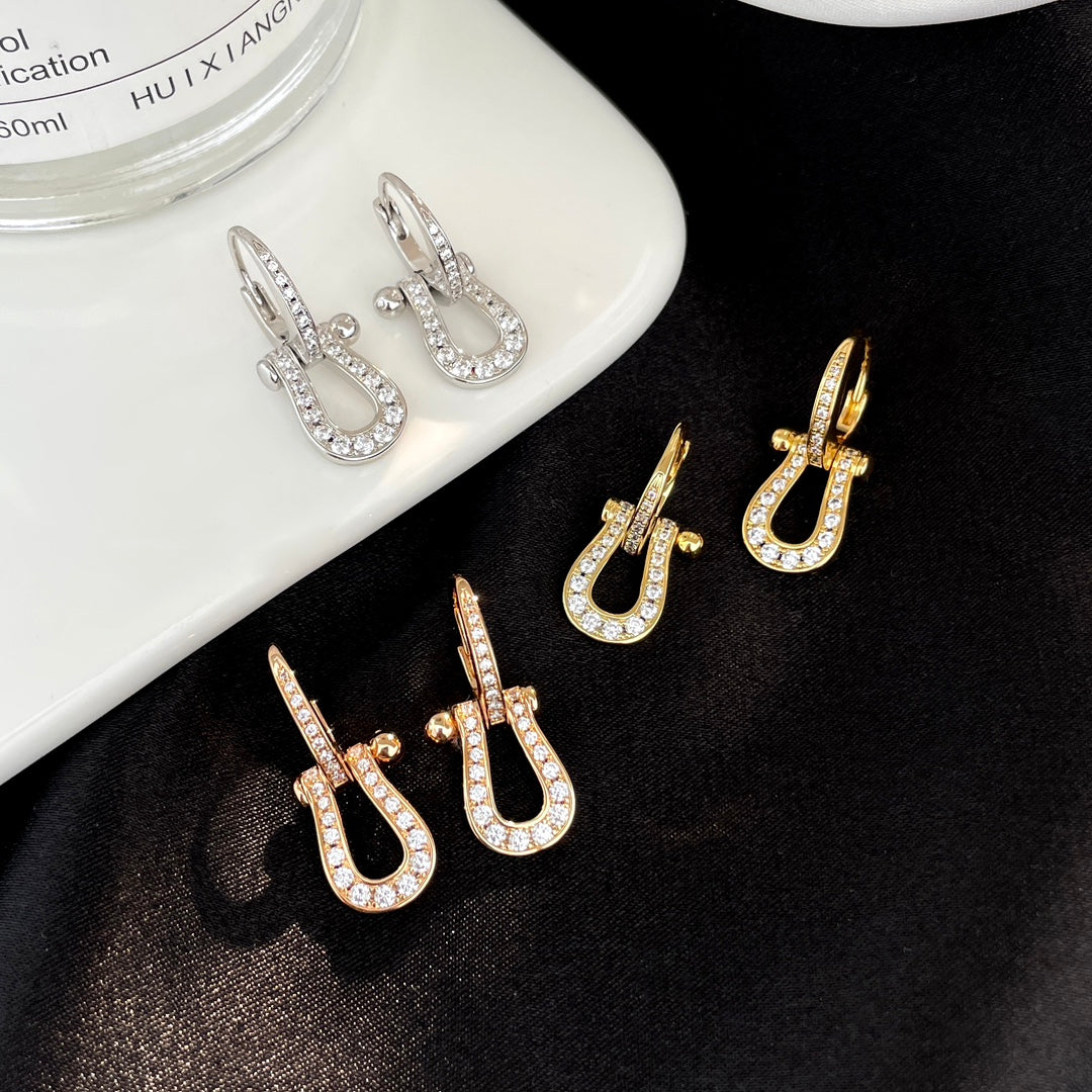 [Lumi Jewellery]FORCE 10 FULL DIAMOND DROP EARRINGS MEDIUM MODEL