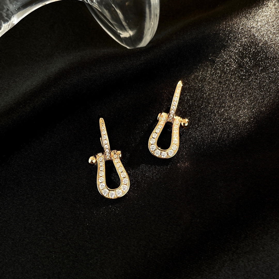 [Lumi Jewellery]FORCE 10 FULL DIAMOND DROP EARRINGS MEDIUM MODEL