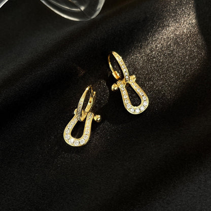 [Lumi Jewellery]FORCE 10 FULL DIAMOND DROP EARRINGS MEDIUM MODEL