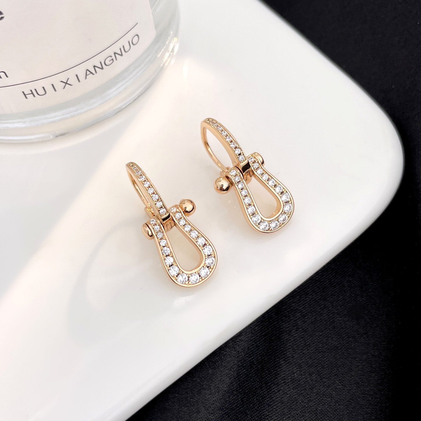 [Lumi Jewellery]FORCE 10 FULL DIAMOND DROP EARRINGS MEDIUM MODEL