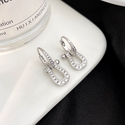 [Lumi Jewellery]FORCE 10 FULL DIAMOND DROP EARRINGS MEDIUM MODEL
