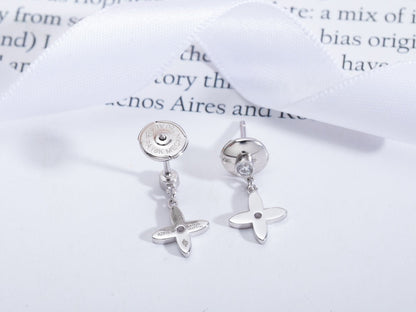 [Lumi Jewellery]VIDYLLE SILVER DIAMOND MINI DROP EARRINGS