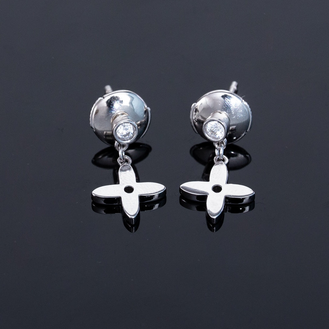 [Lumi Jewellery]VIDYLLE SILVER DIAMOND MINI DROP EARRINGS