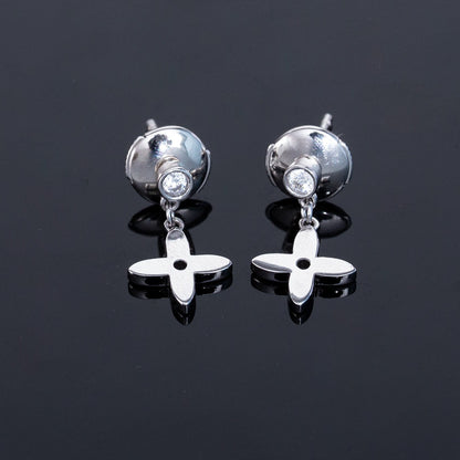 [Lumi Jewellery]VIDYLLE SILVER DIAMOND MINI DROP EARRINGS