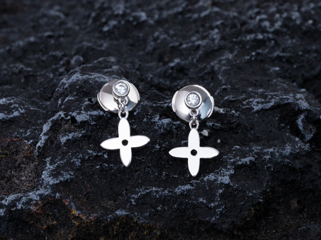 [Lumi Jewellery]VIDYLLE SILVER DIAMOND MINI DROP EARRINGS