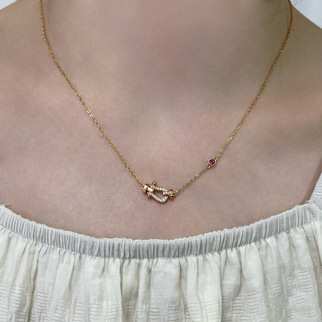 [Lumi Jewellery]FORCE 10 DIAMOND PINK GOLD NECKLACE